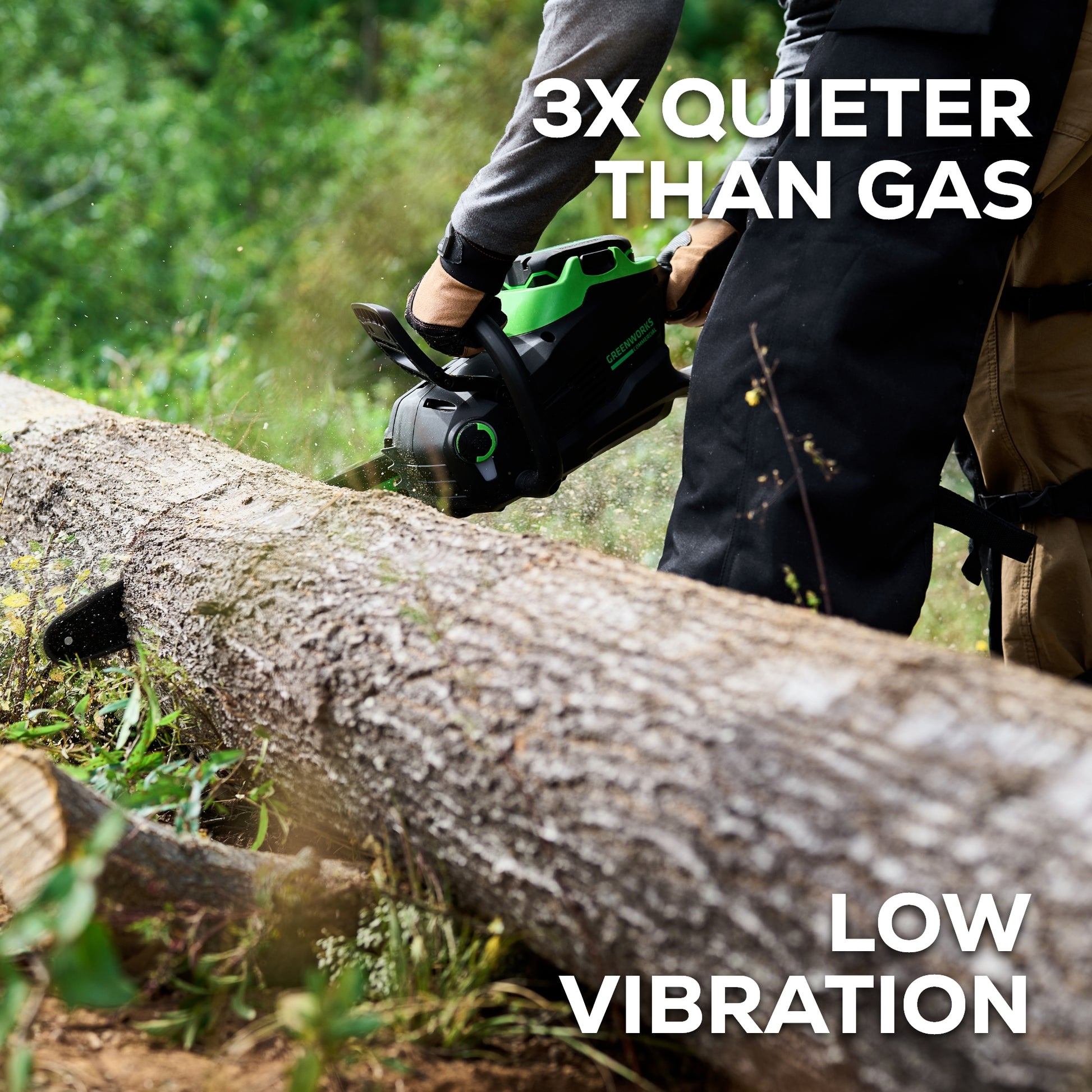 Greenworks 82V 18" 2.7kW Chainsaw w/ 4Ah Battery & Dual Port Charger Greenworks 82V 18" 2.7kW Chainsaw w/ 4Ah Battery & Dual Port Charger