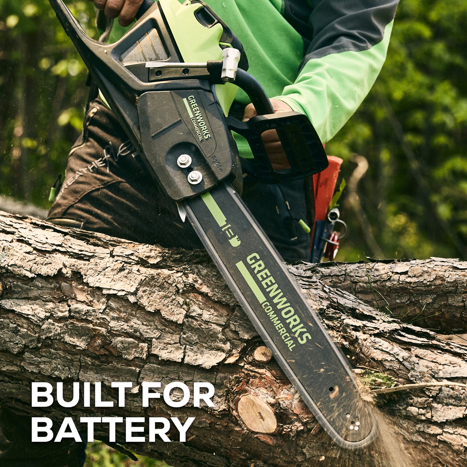 Greenworks 82V 18" 2.7kW Chainsaw w/ 4Ah Battery & Dual Port Charger Greenworks 82V 18" 2.7kW Chainsaw w/ 4Ah Battery & Dual Port Charger