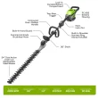 Greenworks 82V Short Pole Hedge Trimmer w/ 2.5 Ah Battery & Dual Port Charger