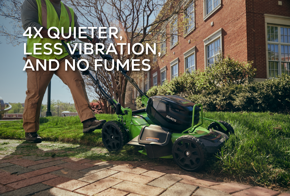 Greenworks 82V 21" Brushless Push Mower w/ 5.0Ah Battery and Dual Port Charger Greenworks 82V 21" Brushless Push Mower w/ 5.0Ah Battery and Dual Port Charger