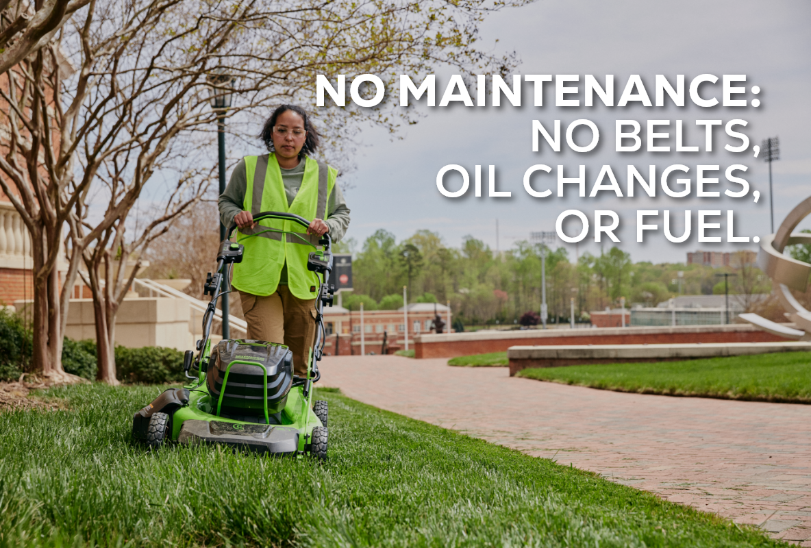 Greenworks 82V 21" Brushless Push Mower w/ 5.0Ah Battery and Dual Port Charger Greenworks 82V 21" Brushless Push Mower w/ 5.0Ah Battery and Dual Port Charger