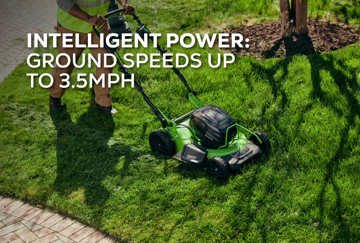 Greenworks 82V 21" Brushless Push Mower w/ 5.0Ah Battery and Dual Port Charger Greenworks 82V 21" Brushless Push Mower w/ 5.0Ah Battery and Dual Port Charger